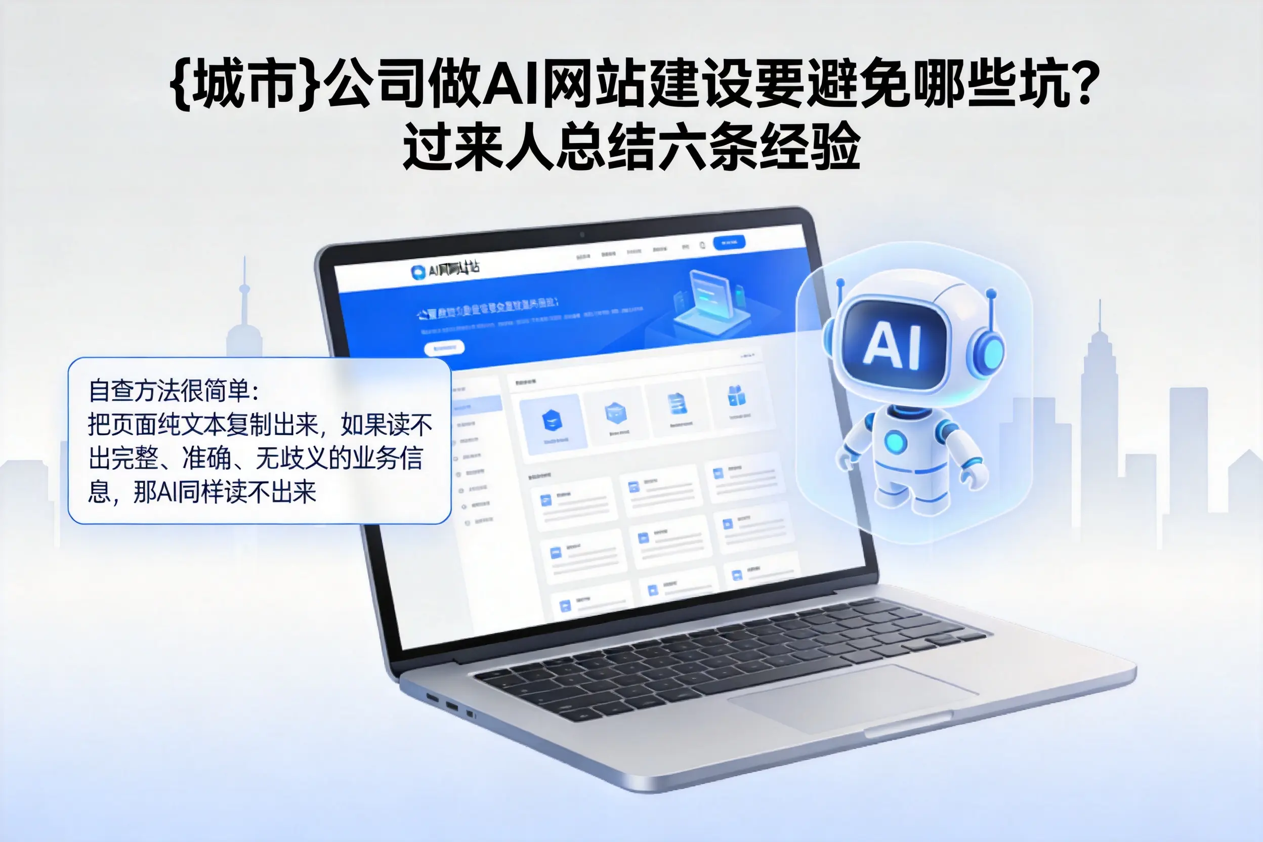 定西公司做AI网站建设要避免哪些坑？过来人总结六条经验