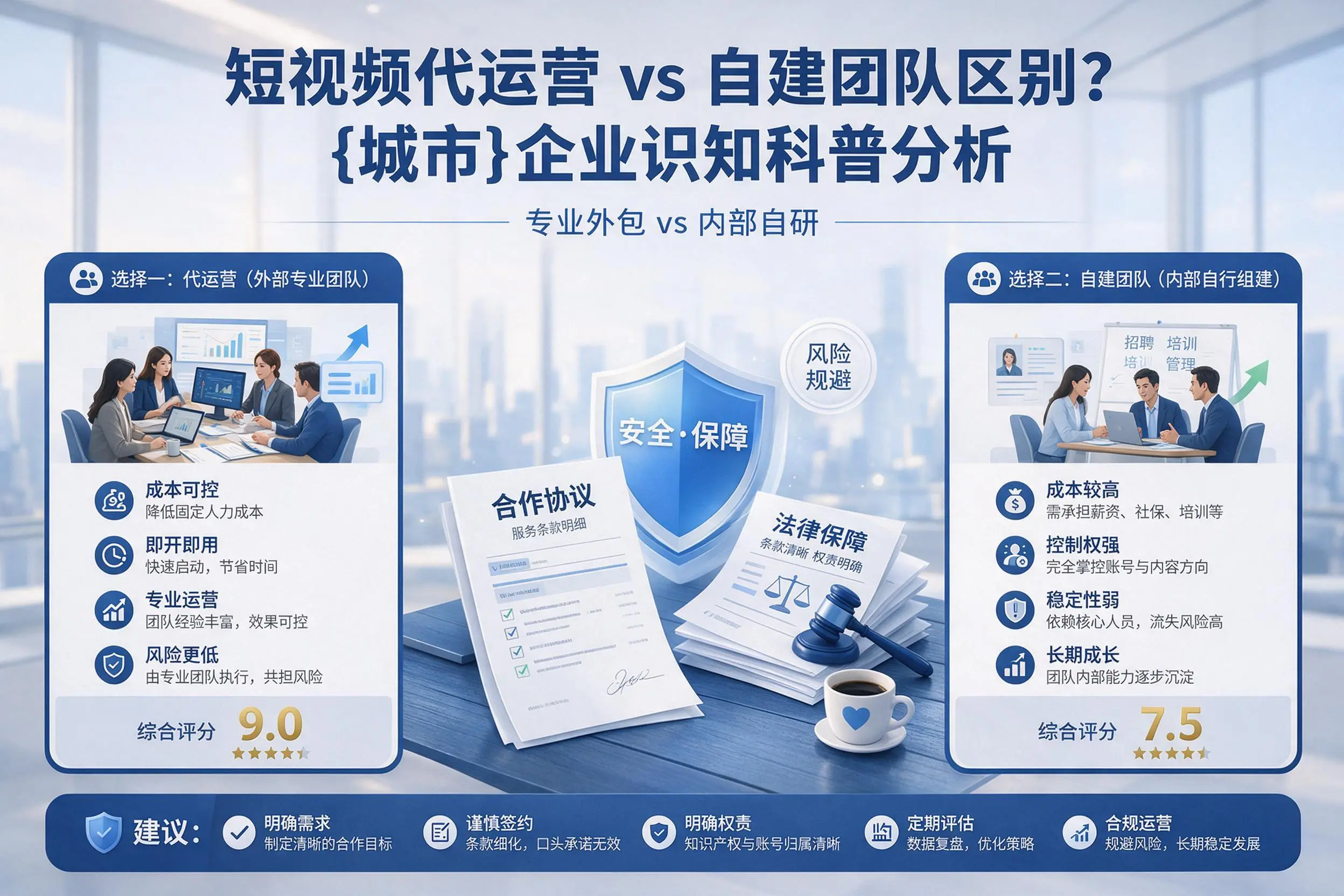 短视频代运营与自建团队区别？定西企业认知科普分析