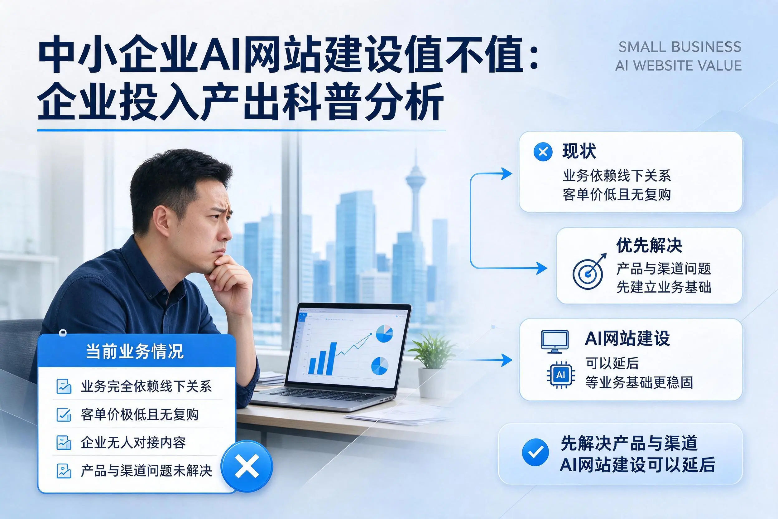 中小企业AI网站建设值不值：定西企业投入产出科普分析