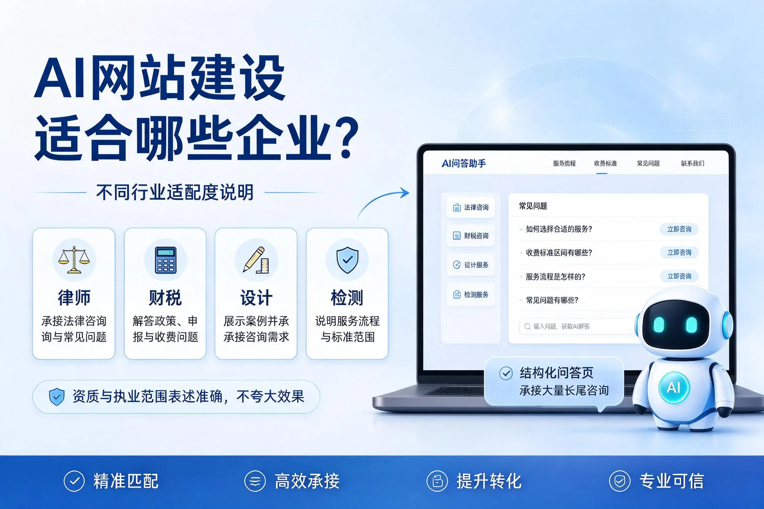 AI网站建设适合哪些企业？定西不同行业适配度说明